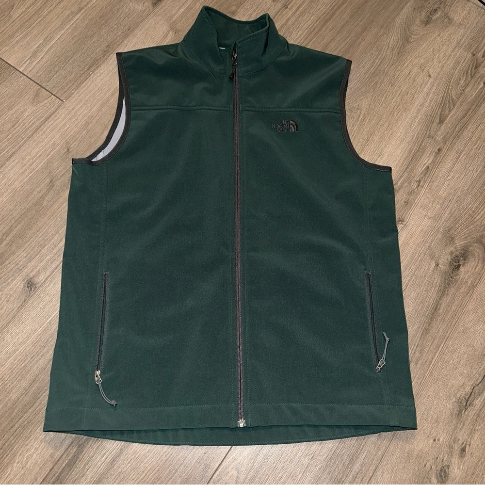 The North Face Mens Green Sleeveless Zipped Pockets Full-Zip Vest Size Large